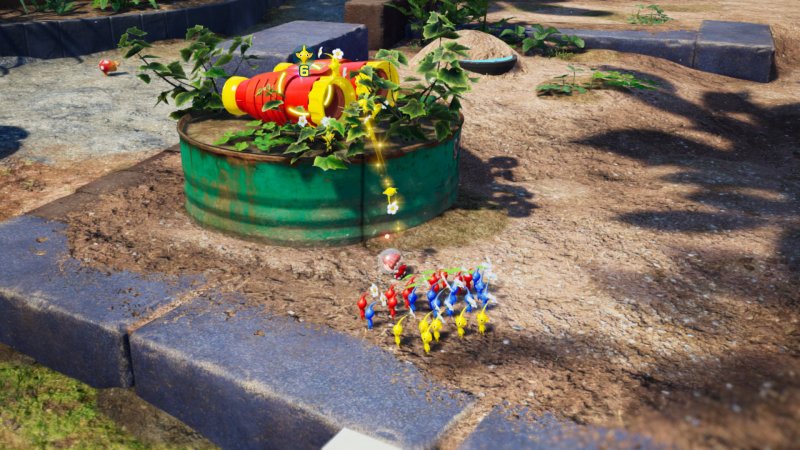 Pikmin 4, gli esserini interagiscono con lo scenario