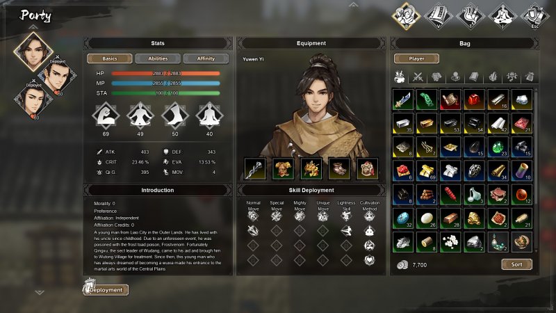 Le schermate di Wandering Sword sono ricche d'informazioni ma non proprio intuitive