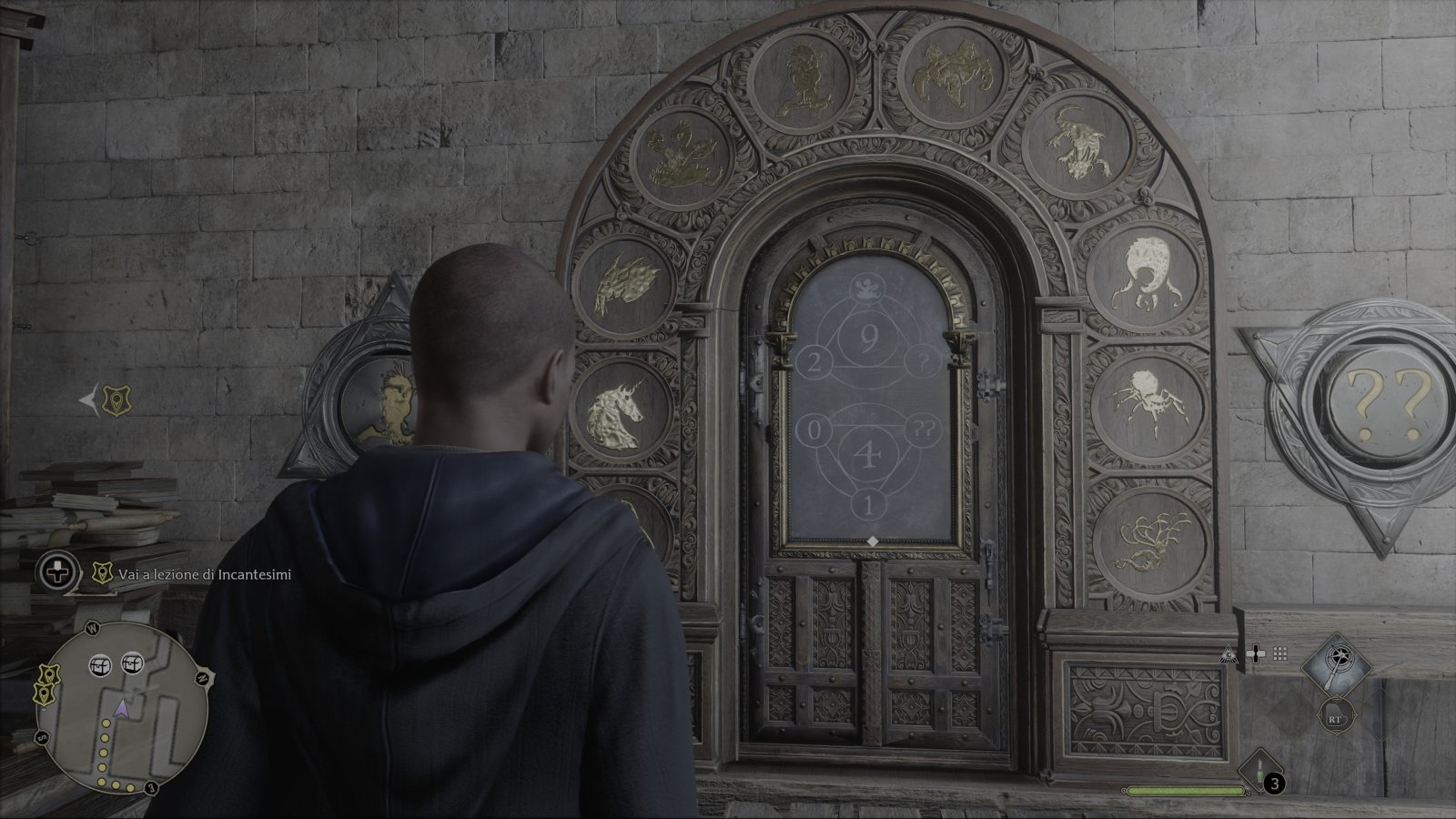 Hogwarts Legacy: come aprire le porte con simboli di animali e numeri dei puzzle di Aritmanzia