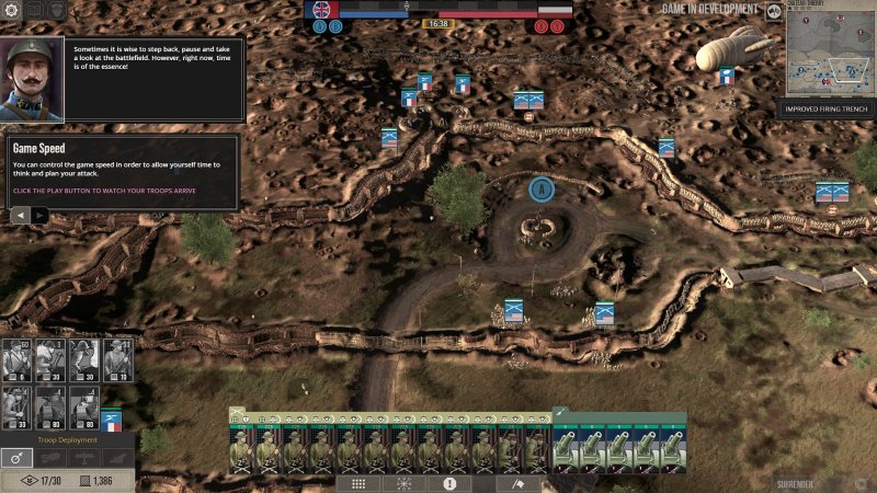 Organizzare le truppe nelle trincee e programmare le salve di artiglieria al meglio è la stragia più efficace (e realistica) di The Great War: Western Front per vincere al fronte