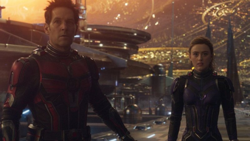 Ant-Man and the Wasp: Quantumania, Paul Rudd e Kathryn Newton in una scena del film Ant-Man and the Wasp: Quantumania, Paul Rudd e Kathryn Newton in una scena del film