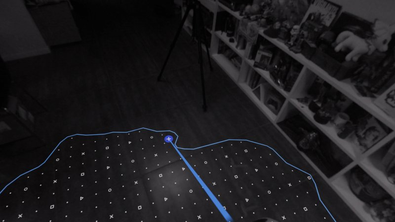 La zona sicura di gioco può essere personalizzata durante la calibrazione di PS VR2