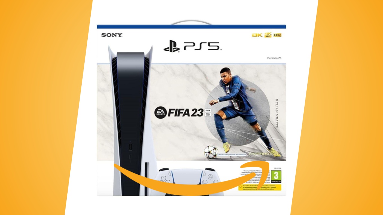 PS5 standard con FIFA 23 disponibile su Amazon Italia oggi, 23 febbraio 2023