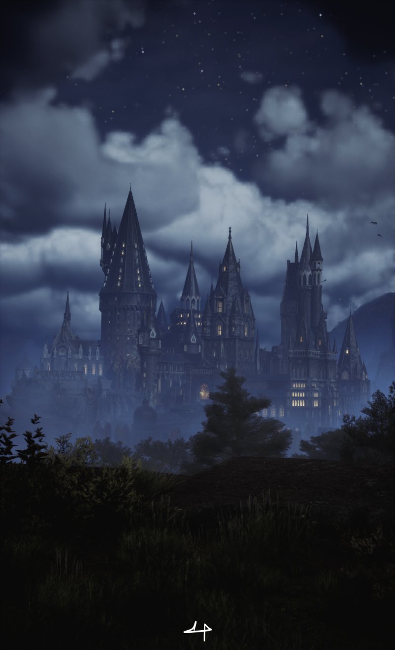 L'héritage de Poudlard : la nuit, le château ressemble à quelque chose qui sort tout droit de la couverture des livres.
