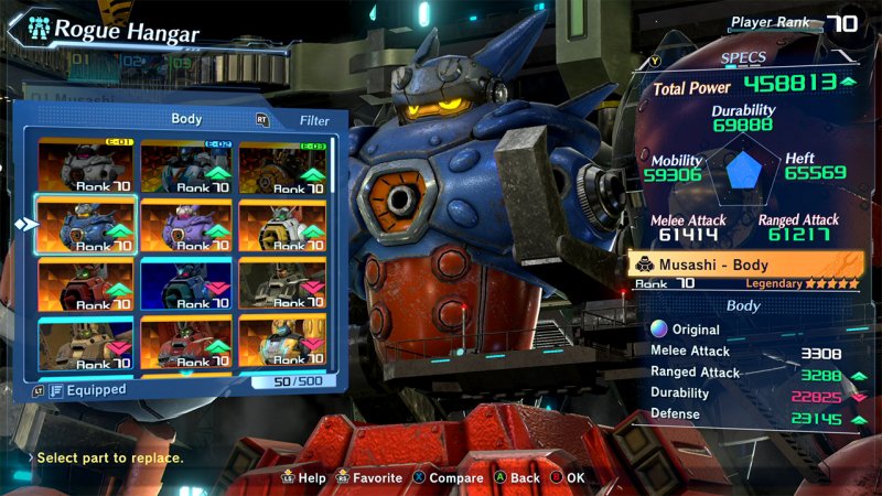 Megaton Musashi: Wired customization system is very rich