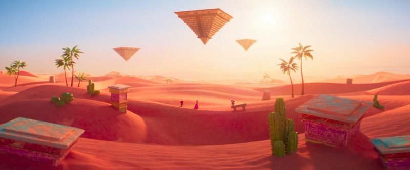 Super Mario Bros. Il Film: un paesaggio che sembra il Regno delle Sabbie di Super Mario Odyssey Super Mario Bros. Il Film: un paesaggio che sembra il Regno delle Sabbie di Super Mario Odyssey