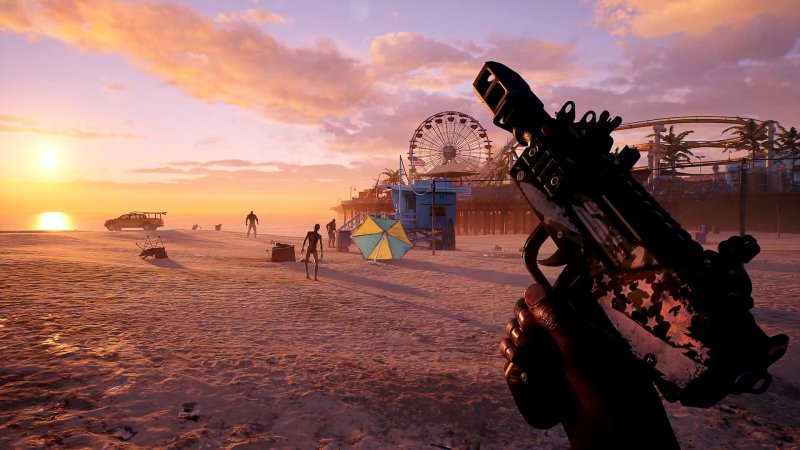 Dead Island 2 propose des décors baignés de soleil et apparemment sereins, mais perturbés par les zombies