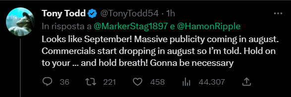 Il tweet di Tony Todd