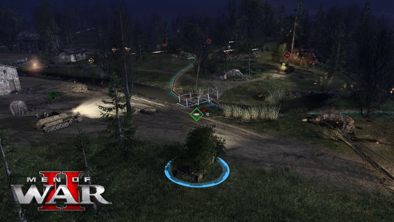 Uno scenario notturno di Men of War 2