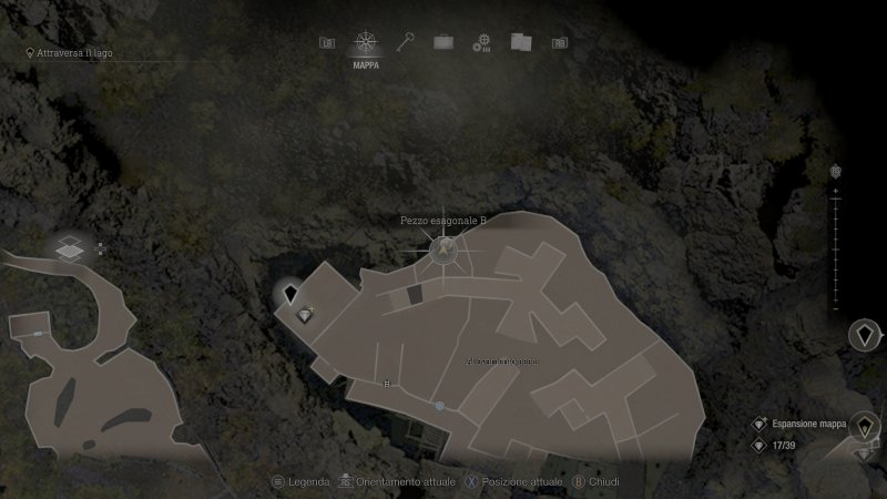 La posizione del Pezzo Esagonale B