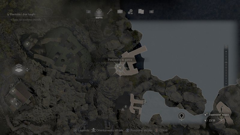 La posizione del Piedistallo di Pietra