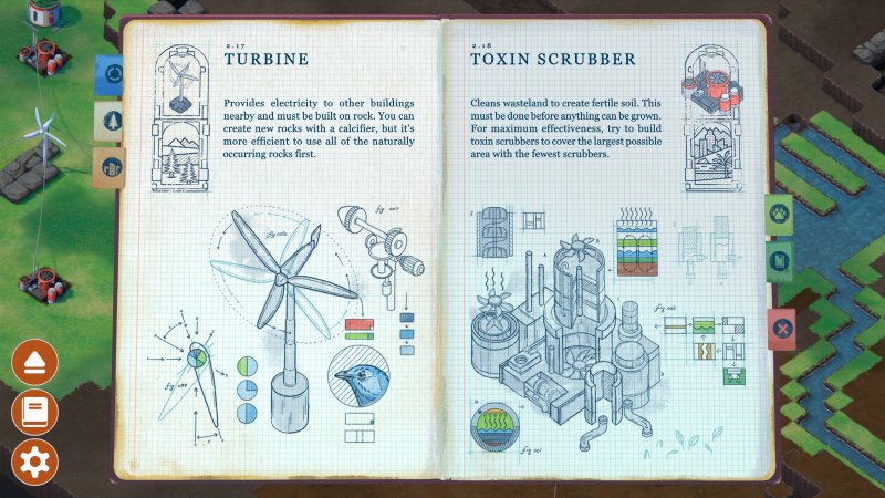 Chaque bâtiment de Terra Nil a un rôle spécifique dans le jeu.