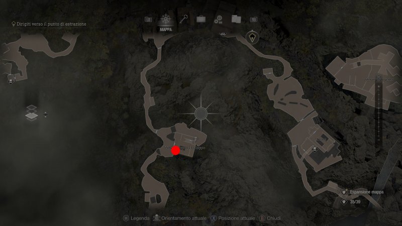 La posizione della seconda piccola chiave