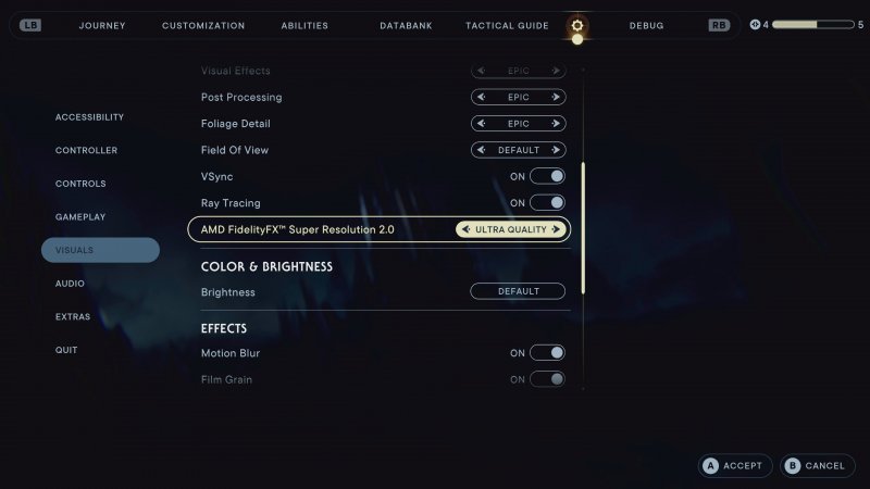 Star Wars Jedi: Survivor supporterà il ray tracing e quattro diversi livelli di AMD FidelityFX Super Resolution 2.0). Star Wars Jedi: Survivor supporterà il ray tracing e quattro diversi livelli di AMD FidelityFX Super Resolution 2.0).