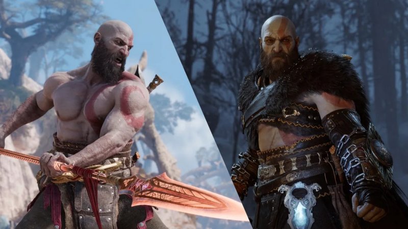L'armatura Spartana di God of War Ragnarok a sinistra e a destra quella dell'Orso