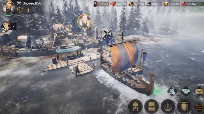 Viking Rise, i confini del villaggio e la Drakkar Ship pronta a partire