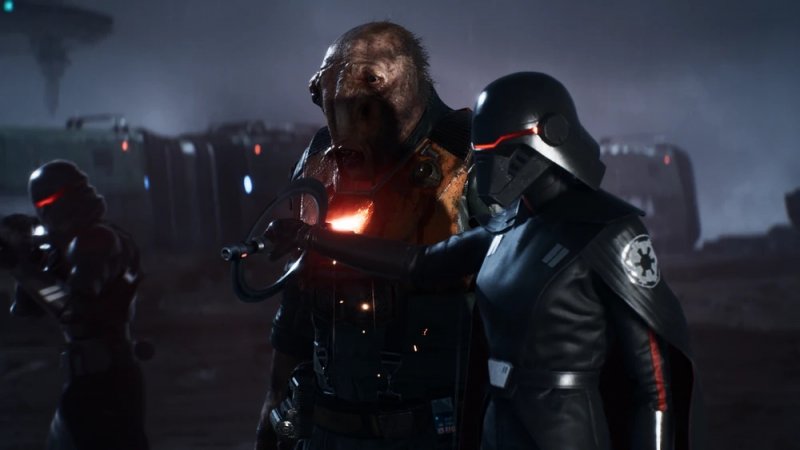 La Seconda Sorella giustizia Prauf sotto gli occhi di Cal all'inizio di Jedi: Fallen Order.