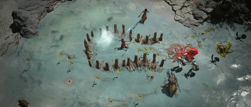Dans les Champs de la haine de Diablo 4, vous pouvez vous battre contre d'autres joueurs.