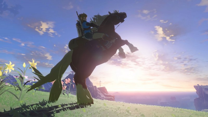 Link y su caballo en The Legend of Zelda Tears of the Kingdom