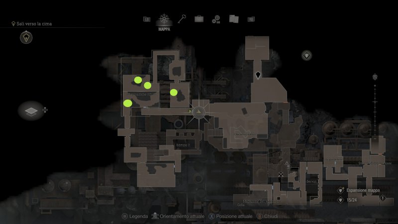 La posizione del foglio della richiesta n.17 e i quattro ratti da eliminare