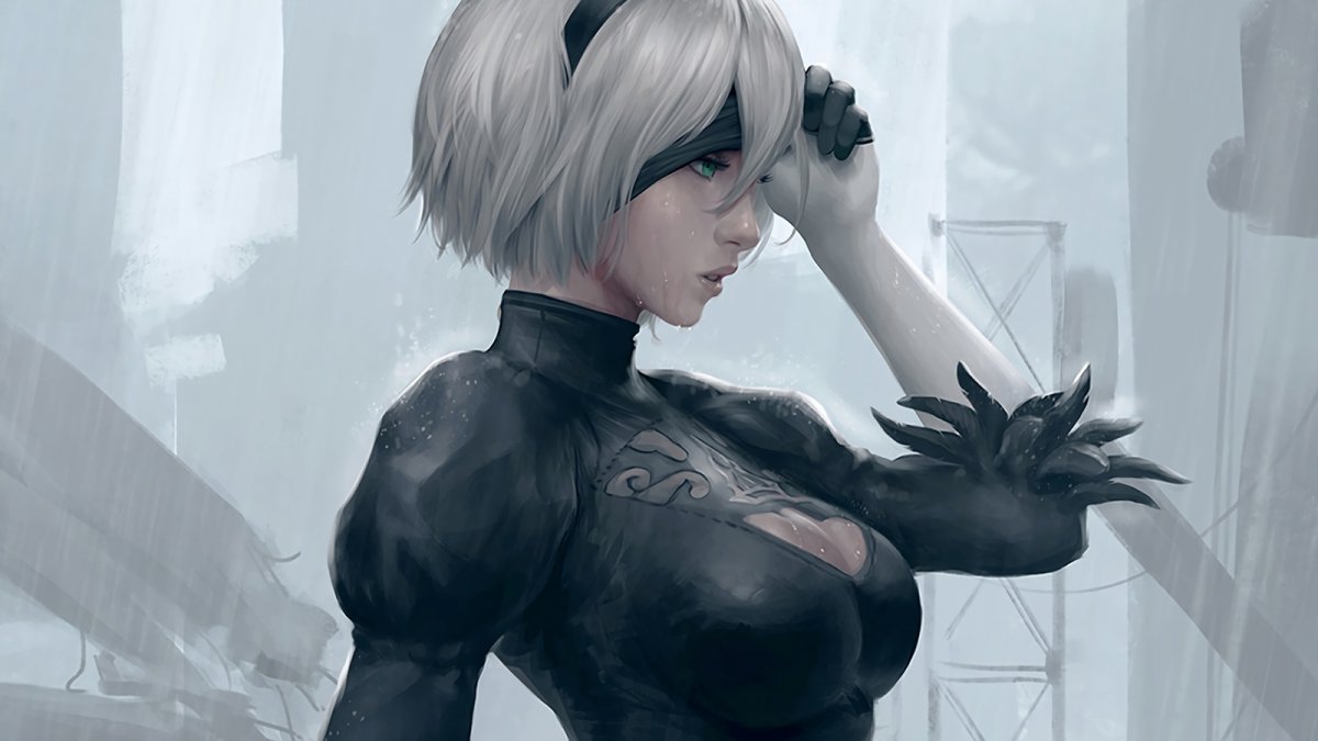 Automata nier：lena_cosplayer水着の2bコスプレは海と戦闘です