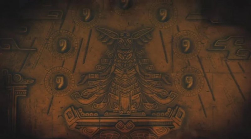 The Legend of Zelda: Tears of the Kingdom: l'incisione con le sette lacrime, sopra al personaggio caprino