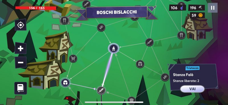 Mighty Quest: Rogue Palace, la navigazione sulla mappa consente di scegliere un proprio percorso