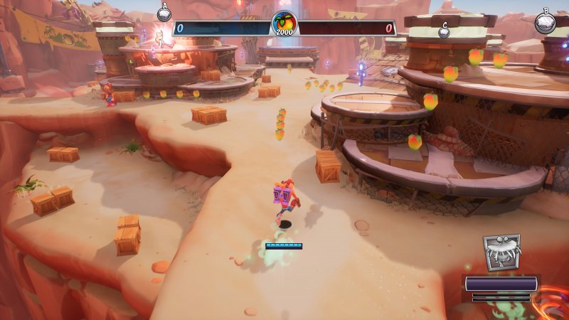 Crash Team Rumble, notre héros veut casser des caisses et ramasser des pommes.