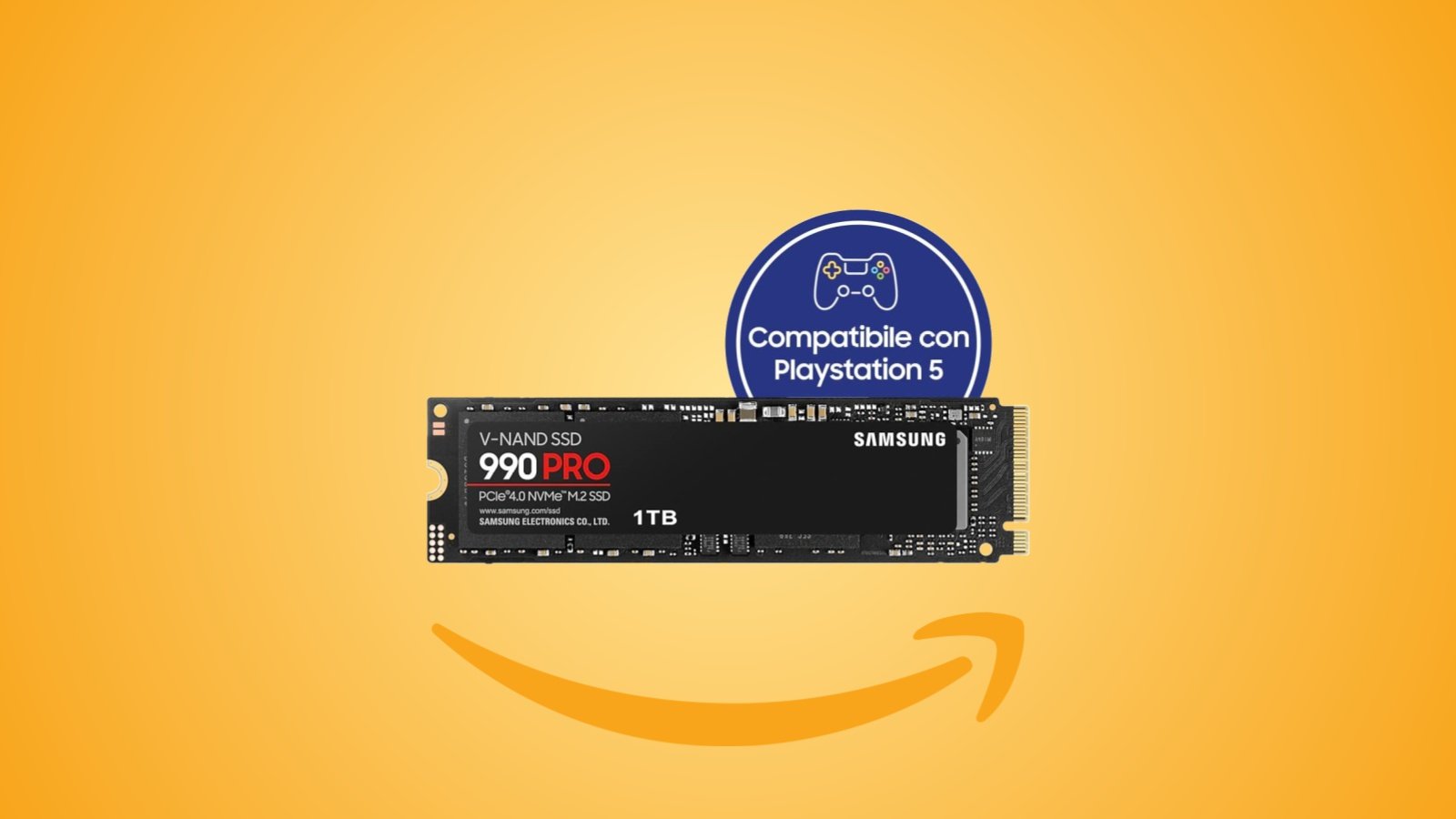 Offerte Amazon: SSD Samsung Memorie 990 Pro da 1 TB per PS5 e PC cala ancora di prezzo