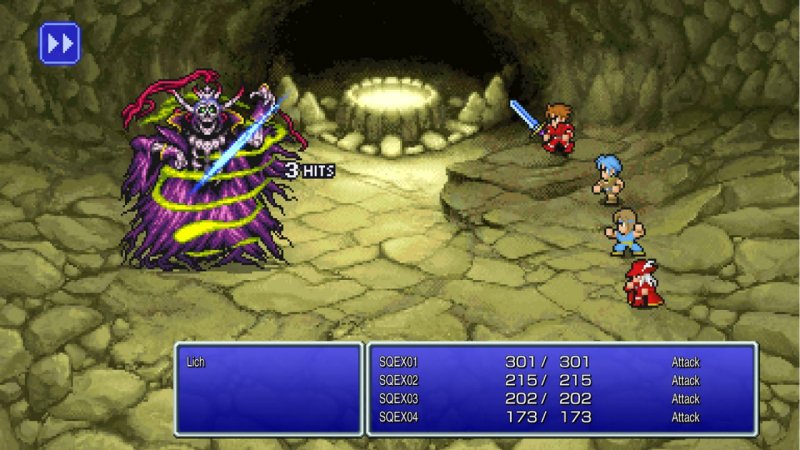 Un combattimento di Final Fantasy Pixel Remaster Un combattimento di Final Fantasy Pixel Remaster