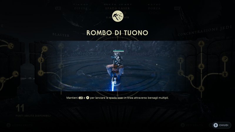 Rombo di Tuono è un attacco caricato dello stile Guardia Incrociata, molto potente ma lento nell'esecuzione