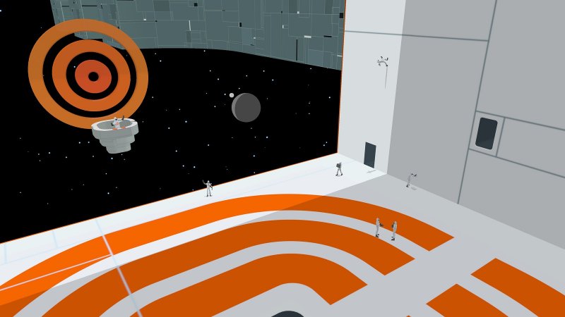 La stazione spaziale su cui è ambientato C-Smash VRS, ricorda le arene mortali in cui si sfidavano i programmi-avatar di Tron La stazione spaziale su cui è ambientato C-Smash VRS, ricorda le arene mortali in cui si sfidavano i programmi-avatar di Tron