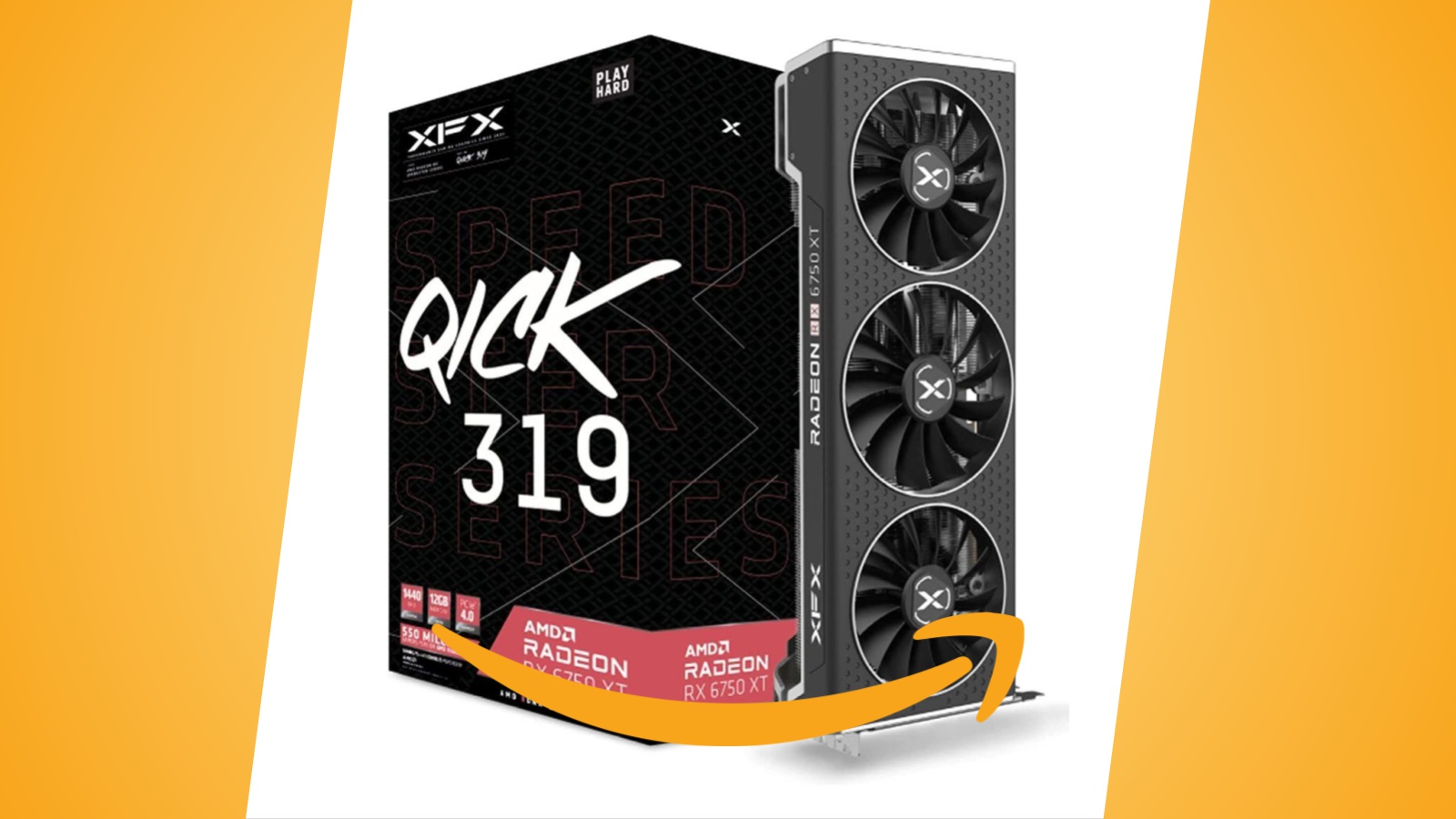 Offerte Amazon: XFX Speedster Quik319 Radeon RX 6750XT Core da 12 GB GDDR6 al prezzo minimo storico