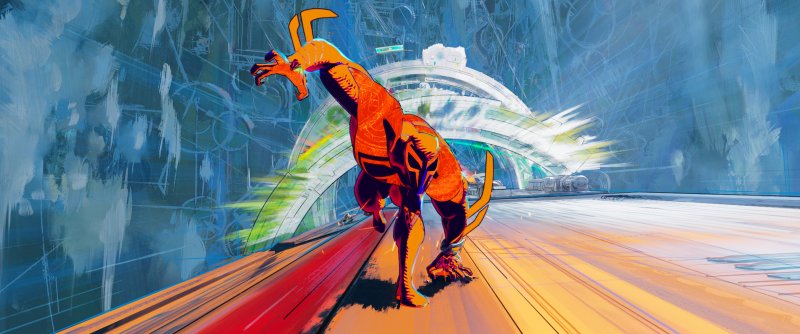 Spider-Man 2099 in una scena di Spider-Man: Across the Spider-Verse