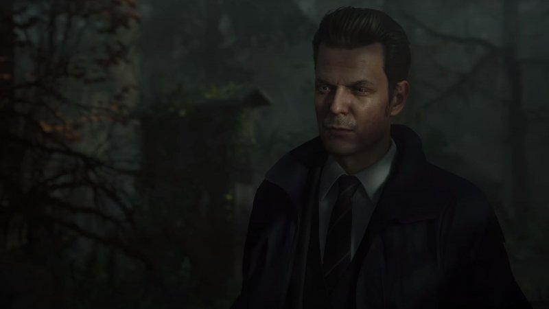 Alan Wake 2, l'agente Alex Casey sembra pronto a lanciarsi in un bullet time con due pistole in mano