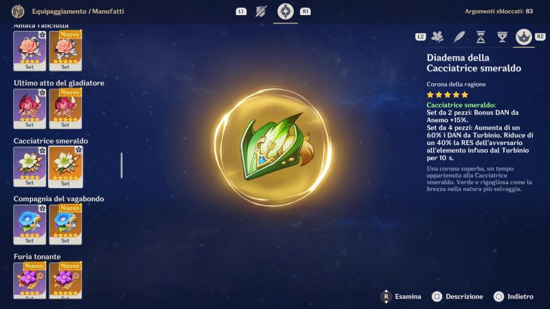 Cacciatrice Smeraldo è di gran lunga il set di manufatti migliore per Kazuha