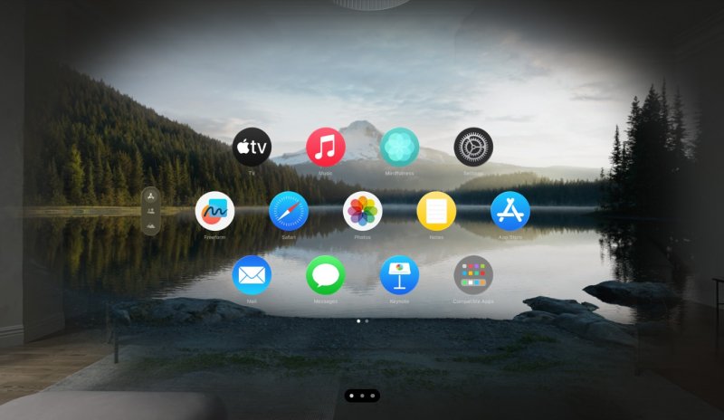 Nell'interfaccia utente di Apple Vision Pro ritroviamo tutti gli elementi noti degli altri sistemi operativi Apple Nell'interfaccia utente di Apple Vision Pro ritroviamo tutti gli elementi noti degli altri sistemi operativi Apple