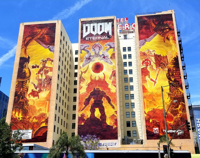 Una delle classiche pubblicità del Figueroa Hotel