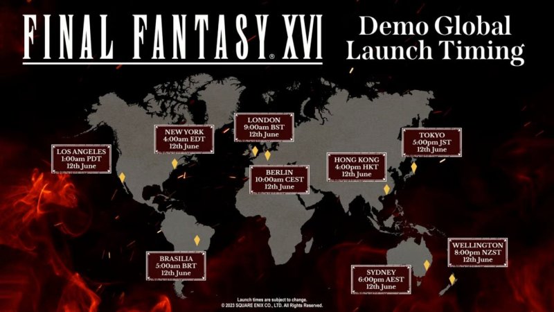 Final Fantasy 16: lo schema dei tempi di lancio della demo