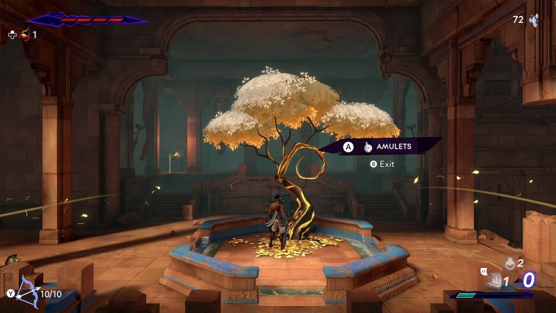 Questi alberelli sono i checkpoint del gioco, e anche l'unico luogo dove potrete equipaggiare i vostri amuleti. Cercateli nelle mappe, perché non sono moltissimi. Vi sono anche pietre che permettono il viaggio rapido da una zona all'altra, ma sono molto più rare