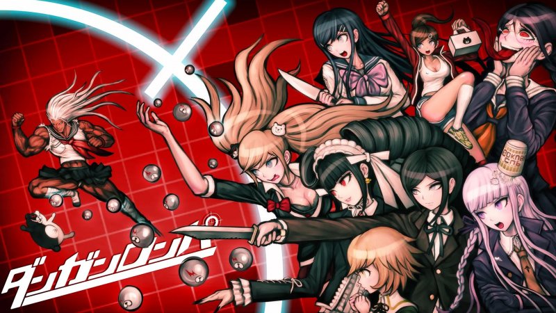 Danganronpa, un artwork con i personaggi femminili