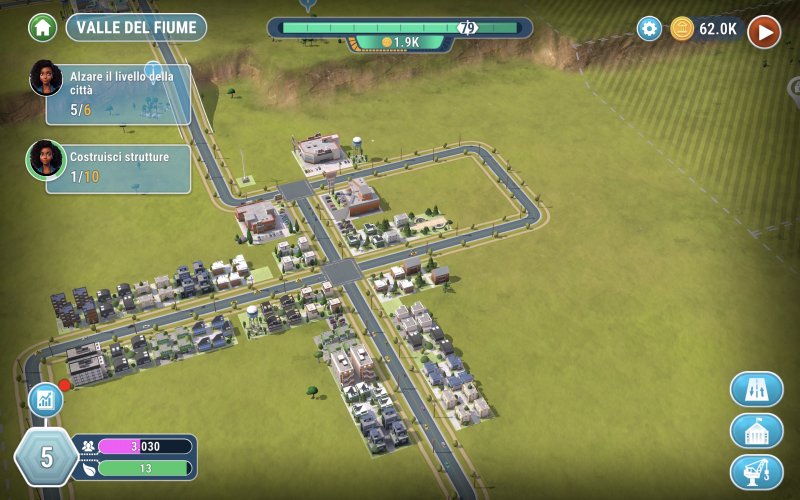 CityScapes : Sim Builder, une capture d'écran du jeu en cours de construction.