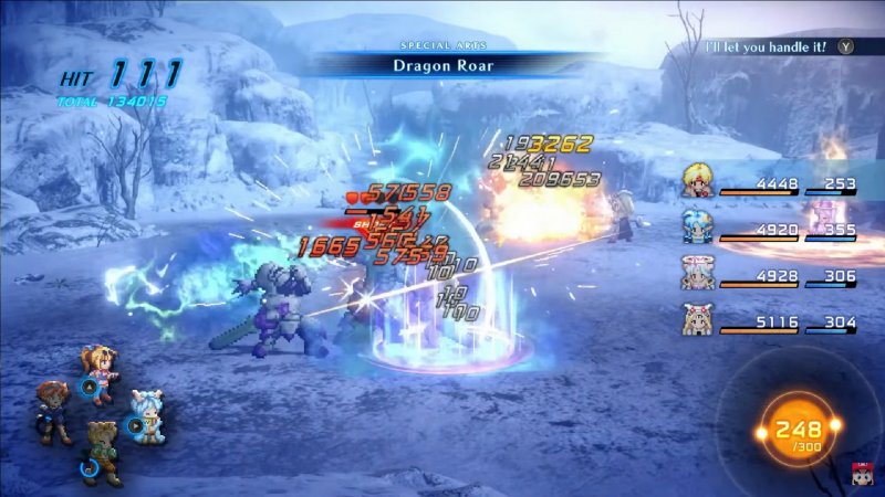 Ora è possibile chiamare i personaggi in panchina per un attacco veloce Ora è possibile chiamare i personaggi in panchina per un attacco veloce