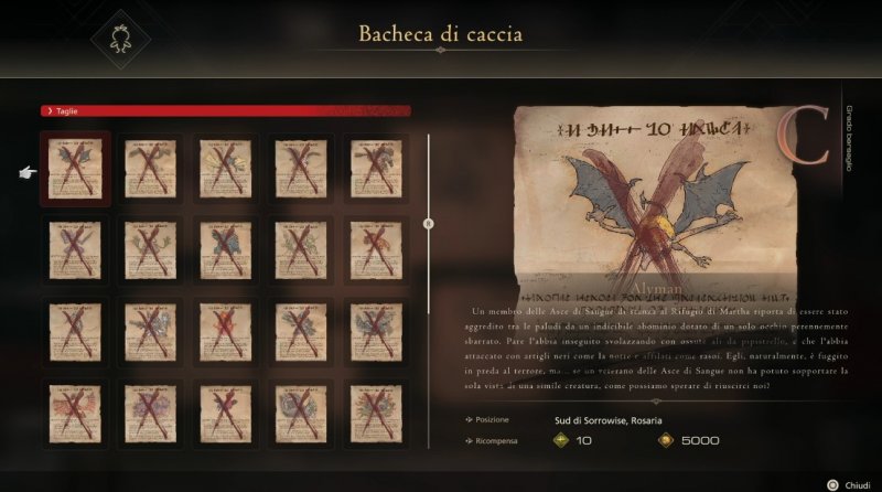 La bacheca di caccia si aggiorna di continuo