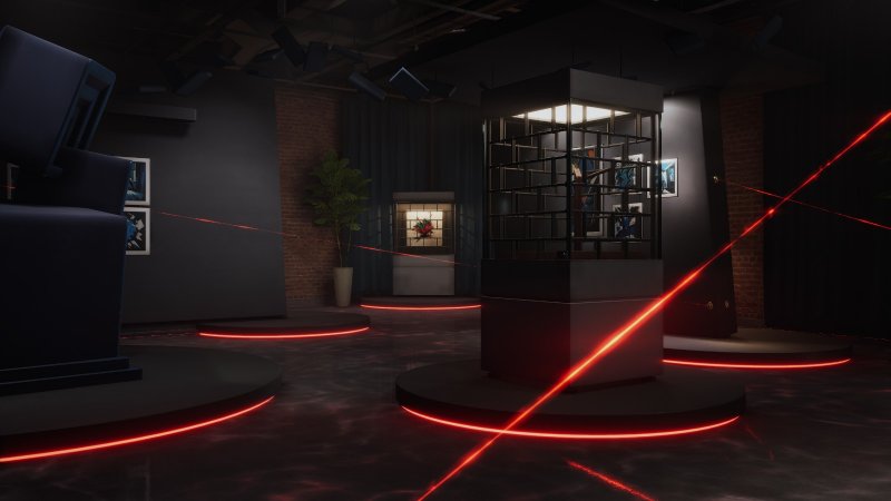 Il secondo colpo giocato durante l'hands-on di Payday 3 si ambientava in una galleria d'arte piena di avanzatissimi sistemi d'allarme