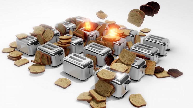 Nour Play With Your Food, nella versione finale, proporrà anche un livello in cui si potranno far saltare in aria dei tostapane