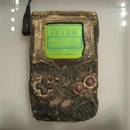 Game Boy that survived a bombing and was removed from the Nintendo