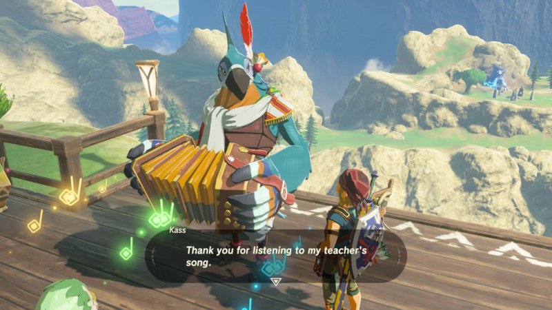 The Legend of Zelda: Breath of the Wild: Kass, il grande assente in Tears of the Kingdom