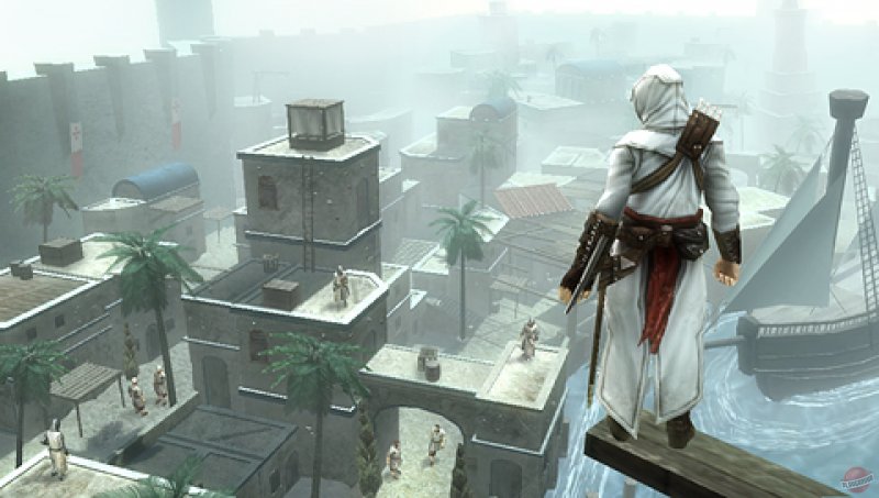 Assassin's Creed Bloodlines, Altair observe la ville d'en haut.