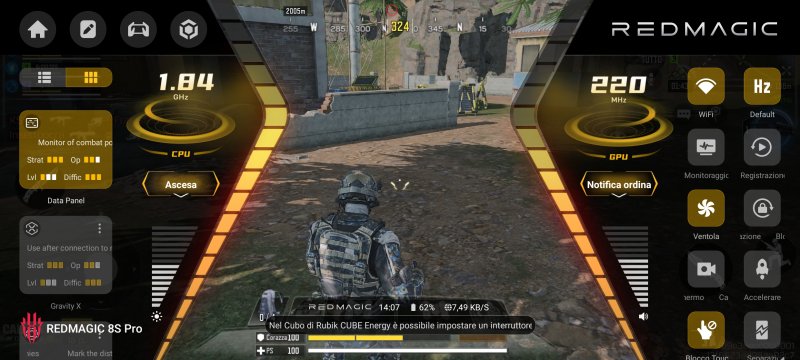 Il menù rapido di REDMAGIC 8S Pro non cambia di una virgola Il menù rapido di REDMAGIC 8S Pro non cambia di una virgola